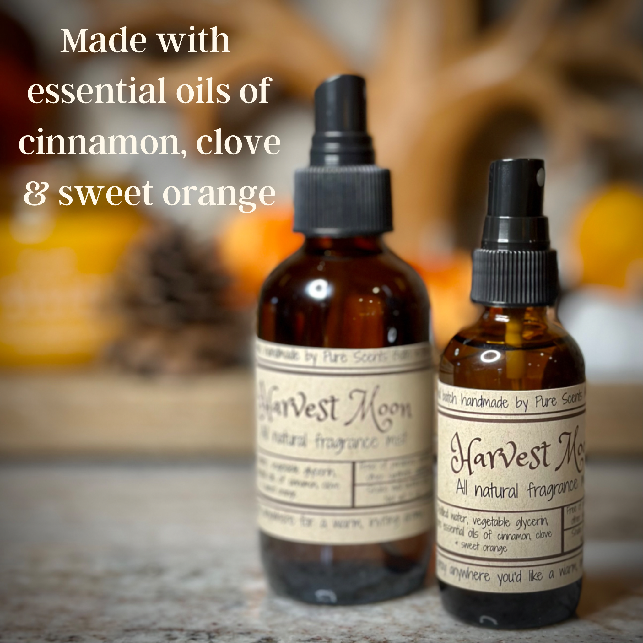 Harvest Moon Natural Fragrance Mist (cinnamon, clove & orange)