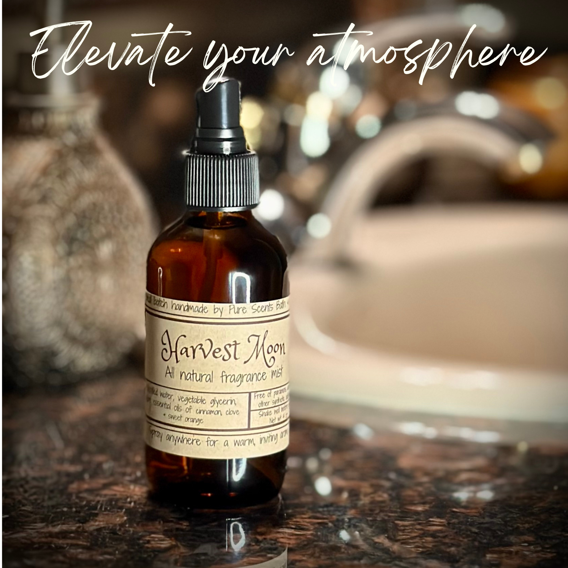 Harvest Moon Natural Fragrance Mist (cinnamon, clove & orange)
