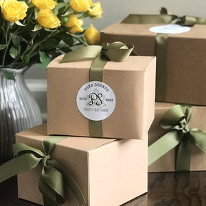 Custom Gift Boxes designed by Pure Scents Bath and Body
