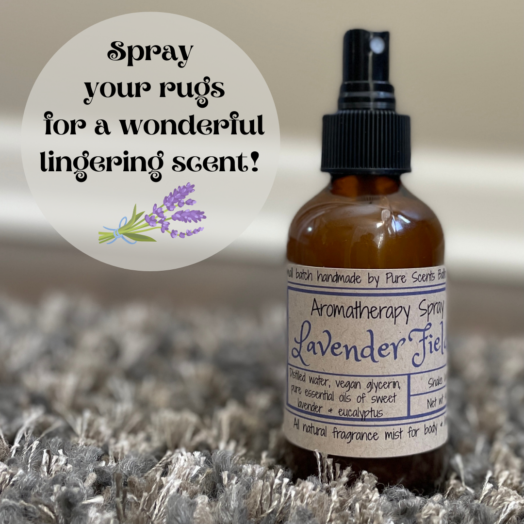 Lavender Fields Lavender and Eucalyptus essential oil spray from Pure Scents Bath and Body