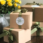 Beautifully branded gift boxes made by Pure Scents Bath and Body