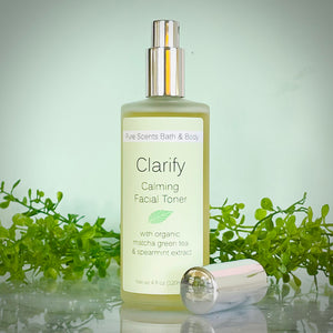 organic green tea and spearmint face toner from pure scents bath and body natural skincare