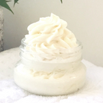 unscented whipped body butter in eco friendly glass jar